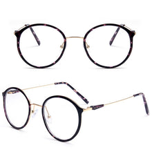 Load image into Gallery viewer, High-end Ultra Lightweight TR90+Stainless Steel Eyeglass Frames Mens Womens Retro Vintage Round Clear Lens Eyeglasses Frame