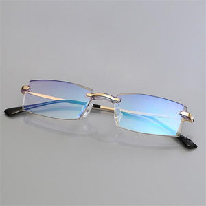 High-grade Coating Frameless Finished Myopia Glasses Women Anti-blue Light Prescription Eyeglasses -1 -1.5 -2 -2.5 -3 -3.5 -4.0