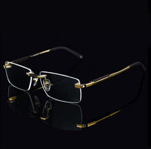 Load image into Gallery viewer, High-grade  titanium Business rimless glasses frames Wide big face man Optical myopia reading Armacao de oculos 0349