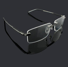Load image into Gallery viewer, High-grade  titanium Business rimless glasses frames Wide big face man Optical myopia reading Armacao de oculos 0349