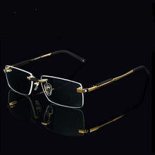 Load image into Gallery viewer, High-grade  titanium Business rimless glasses frames Wide big face man Optical myopia reading Armacao de oculos 0349