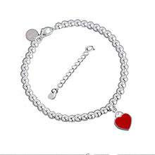 Carica l'immagine nel visualizzatore di Gallery, High polished 925 sterling silver beads strand charm bracelet for women and girls birthd gift fine silver jewelry office women