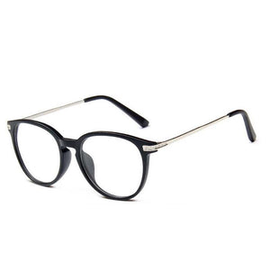 Metal retro big frames glasses Plain mirror glasses for female and male optical frames eyewear myopia