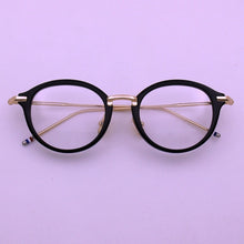 Carica l&#39;immagine nel visualizzatore di Gallery, High quality Round Acetate Alloy Temple Glasses frames for Men and Women TB011 eyeglasses myopia reading eyewear Oculos