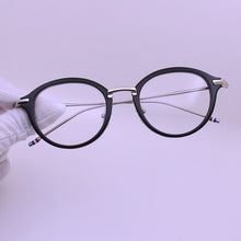 Carica l&#39;immagine nel visualizzatore di Gallery, High quality Round Acetate Alloy Temple Glasses frames for Men and Women TB011 eyeglasses myopia reading eyewear Oculos