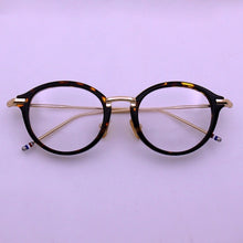Carica l&#39;immagine nel visualizzatore di Gallery, High quality Round Acetate Alloy Temple Glasses frames for Men and Women TB011 eyeglasses myopia reading eyewear Oculos