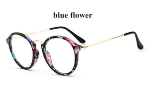Women Clear Lens Eyewear Unisex Retro Clear Glasses Oval Frame Metal Temples Eyeglasses oculos de grau femininos