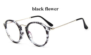 Women Clear Lens Eyewear Unisex Retro Clear Glasses Oval Frame Metal Temples Eyeglasses oculos de grau femininos