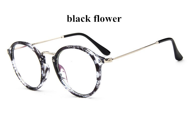 Women Clear Lens Eyewear Unisex Retro Clear Glasses Oval Frame Metal Temples Eyeglasses oculos de grau femininos