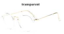 Carica l&#39;immagine nel visualizzatore di Gallery, Women Clear Lens Eyewear Unisex Retro Clear Glasses Oval Frame Metal Temples Eyeglasses oculos de grau femininos