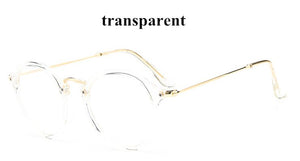 Women Clear Lens Eyewear Unisex Retro Clear Glasses Oval Frame Metal Temples Eyeglasses oculos de grau femininos