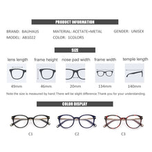 Load image into Gallery viewer, bauhaus shaped round Acetate glasses frame men Retro eyeglasses women myopia reading eyewear Oculos De Grau