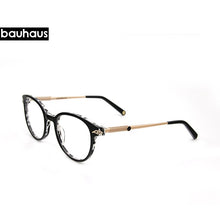 Load image into Gallery viewer, bauhaus shaped round Acetate glasses frame men Retro eyeglasses women myopia reading eyewear Oculos De Grau