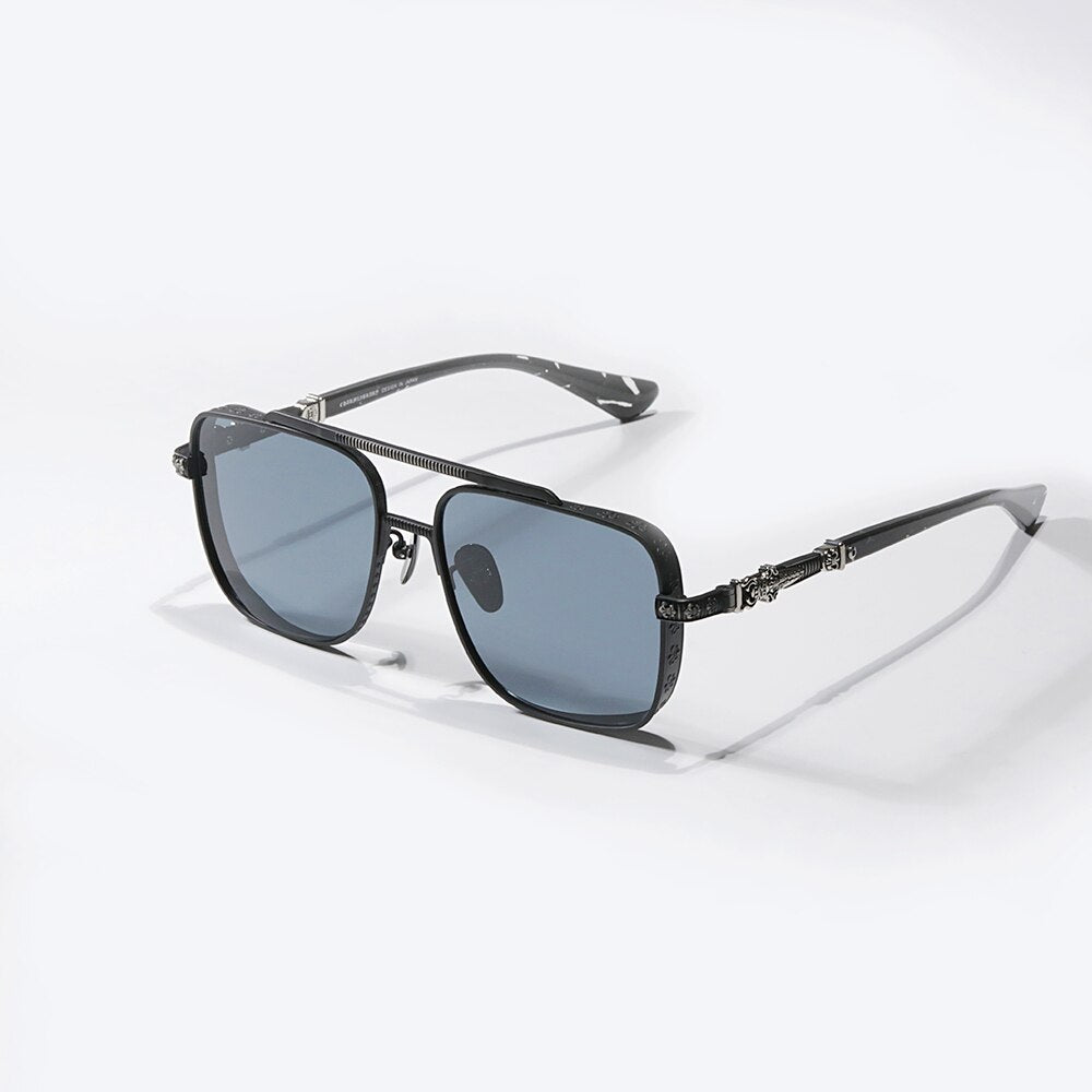 square glasses frame titanium alloy female myopia glasses frame men's retro designer brand sunglasses