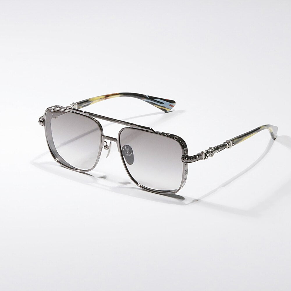 square glasses frame titanium alloy female myopia glasses frame men's retro designer brand sunglasses