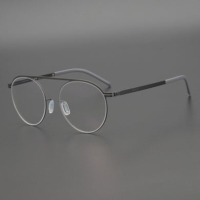 ultralight titanium oval eyeglass frame for men and women Myopia optical prescription reading glasses Gradient lens