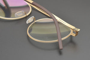 ultralight titanium oval eyeglass frame for men and women Myopia optical prescription reading glasses Gradient lens