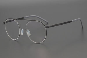 ultralight titanium oval eyeglass frame for men and women Myopia optical prescription reading glasses Gradient lens