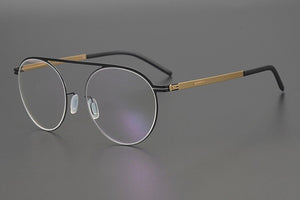 ultralight titanium oval eyeglass frame for men and women Myopia optical prescription reading glasses Gradient lens