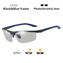 Load image into Gallery viewer, Hight Quality Men Polarized Sunglasses Rimless Square frame Photochromic Brand Design Women Driving Goggles Sun glasses UV400