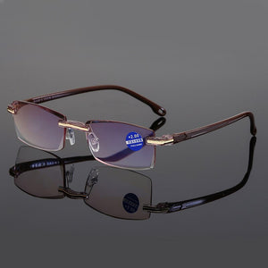 Higodoy 2023  Reading Glasses Anti-blue Light Blue Film Men's Business Glasses Eye Glasses Frames for Old Men