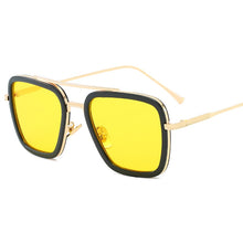 Load image into Gallery viewer, Higodoy Double Brige Vintage Square Men Sunglass Ovesized Sexy  Women Sunglasses  Retro Clear Metal Glasses