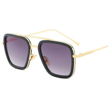 Load image into Gallery viewer, Higodoy Double Brige Vintage Square Men Sunglass Ovesized Sexy  Women Sunglasses  Retro Clear Metal Glasses