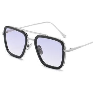 Higodoy Double Brige Vintage Square Men Sunglass Ovesized Sexy  Women Sunglasses  Retro Clear Metal Glasses
