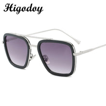 Load image into Gallery viewer, Higodoy Double Brige Vintage Square Men Sunglass Ovesized Sexy  Women Sunglasses  Retro Clear Metal Glasses