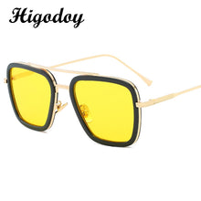 Load image into Gallery viewer, Higodoy Double Brige Vintage Square Men Sunglass Ovesized Sexy  Women Sunglasses  Retro Clear Metal Glasses