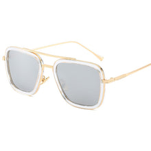 Load image into Gallery viewer, Higodoy Double Brige Vintage Square Men Sunglass Ovesized Sexy  Women Sunglasses  Retro Clear Metal Glasses