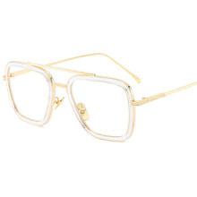 Load image into Gallery viewer, Higodoy Double Brige Vintage Square Men Sunglass Ovesized Sexy  Women Sunglasses  Retro Clear Metal Glasses