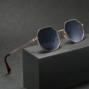 Higodoy Polygon Sunglasses Men Vintage Octagon Metal Sunglasses for Women  Brand Goggle Sun Glasses Ladies Gafas De Sol