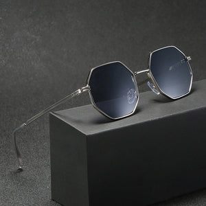 Higodoy Polygon Sunglasses Men Vintage Octagon Metal Sunglasses for Women  Brand Goggle Sun Glasses Ladies Gafas De Sol