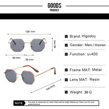 Load image into Gallery viewer, Higodoy Polygon Sunglasses Men Vintage Octagon Metal Sunglasses for Women  Brand Goggle Sun Glasses Ladies Gafas De Sol