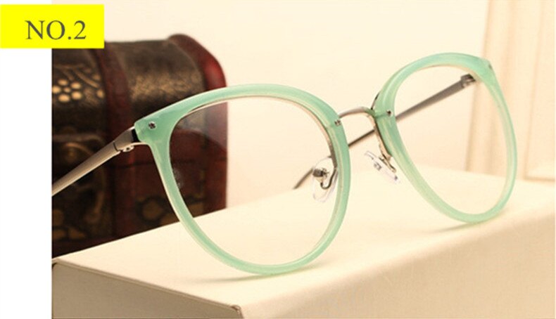 Higodoy metal glasses frame progress retro ladies trend optical glasses transparent lenses men prescription glasses