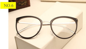 Higodoy metal glasses frame progress retro ladies trend optical glasses transparent lenses men prescription glasses