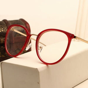 Higodoy metal glasses frame progress retro ladies trend optical glasses transparent lenses men prescription glasses