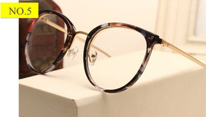 Higodoy metal glasses frame progress retro ladies trend optical glasses transparent lenses men prescription glasses