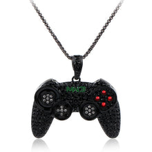 Load image into Gallery viewer, Hop Game Machine Handle Necklace Pendant Mens Full Crystal Long Chain Necklaces Fashion Game Controller Necklace Jewelry