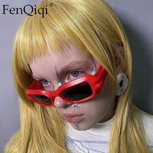 Load image into Gallery viewer, Hip Hop Punk Fsshion Rectangle Sunglases Vintage Brand Desinger Candy Ladies Items Round Jelly Sun Glasses Zonnebril Wrouw