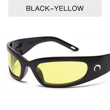 Load image into Gallery viewer, Hip Hop Sport Funny Mirror Sunglasses Men UV400 Cat Eye Goggles Male Silver Len Sun Glasses Women Female Vintage Driving Eyewear