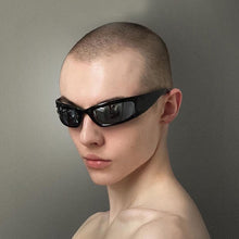 Load image into Gallery viewer, Hip Hop Sport Funny Mirror Sunglasses Men UV400 Cat Eye Goggles Male Silver Len Sun Glasses Women Female Vintage Driving Eyewear