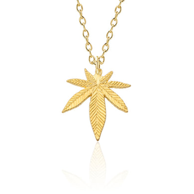 Hop Tree Leaf Necklace For Women Men Small Weed Herb Maple Leaf Pendants Necklaces Unisex Plant Jewelry Dropshipping Collar