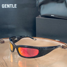 Load image into Gallery viewer, Hip Hop Unusual Cat Eye Frame Sun Glasses Unique Arc Legh Moon Lens Red Sunglasses Women 2023 Men Eyewear  Brand Design