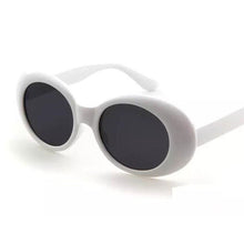 Load image into Gallery viewer, Hippie Retro Glasses White Oval Sunglasses Women Men Hip Hop Eyewear Rave Festival Sun Glasses Celebrity Cute Sexy Shades