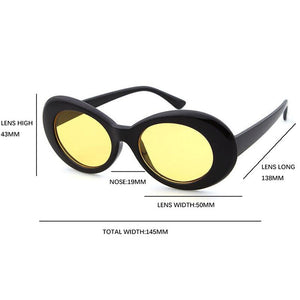 Hippie Retro Glasses White Oval Sunglasses Women Men Hip Hop Eyewear Rave Festival Sun Glasses Celebrity Cute Sexy Shades