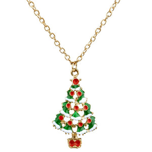 Hot Christmas Halloween Funny Christmas Series Necklace Santa Claus Christmas Tree Boots Bell Donut Pendant Decoration Jewelry
