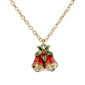 Hot Christmas Halloween Funny Christmas Series Necklace Santa Claus Christmas Tree Boots Bell Donut Pendant Decoration Jewelry