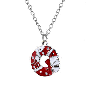 Hot Christmas Halloween Funny Christmas Series Necklace Santa Claus Christmas Tree Boots Bell Donut Pendant Decoration Jewelry